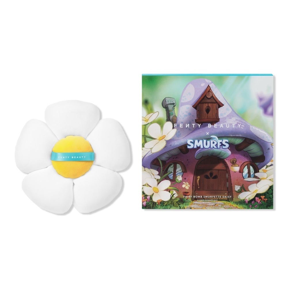 BNIB Fenty Beauty x Smurfs Fairy Bomb Smurfette Daisy Flower Shimmer Puff